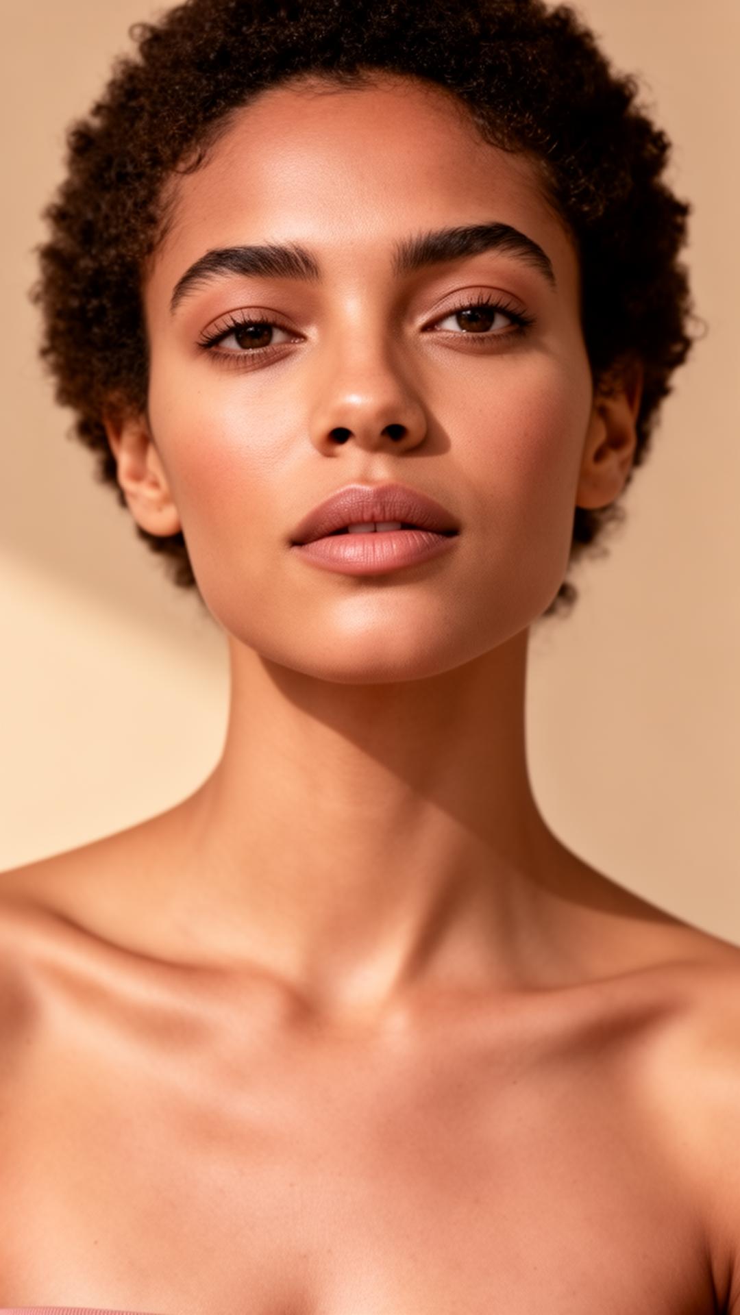 Mulher elegante em luz natural